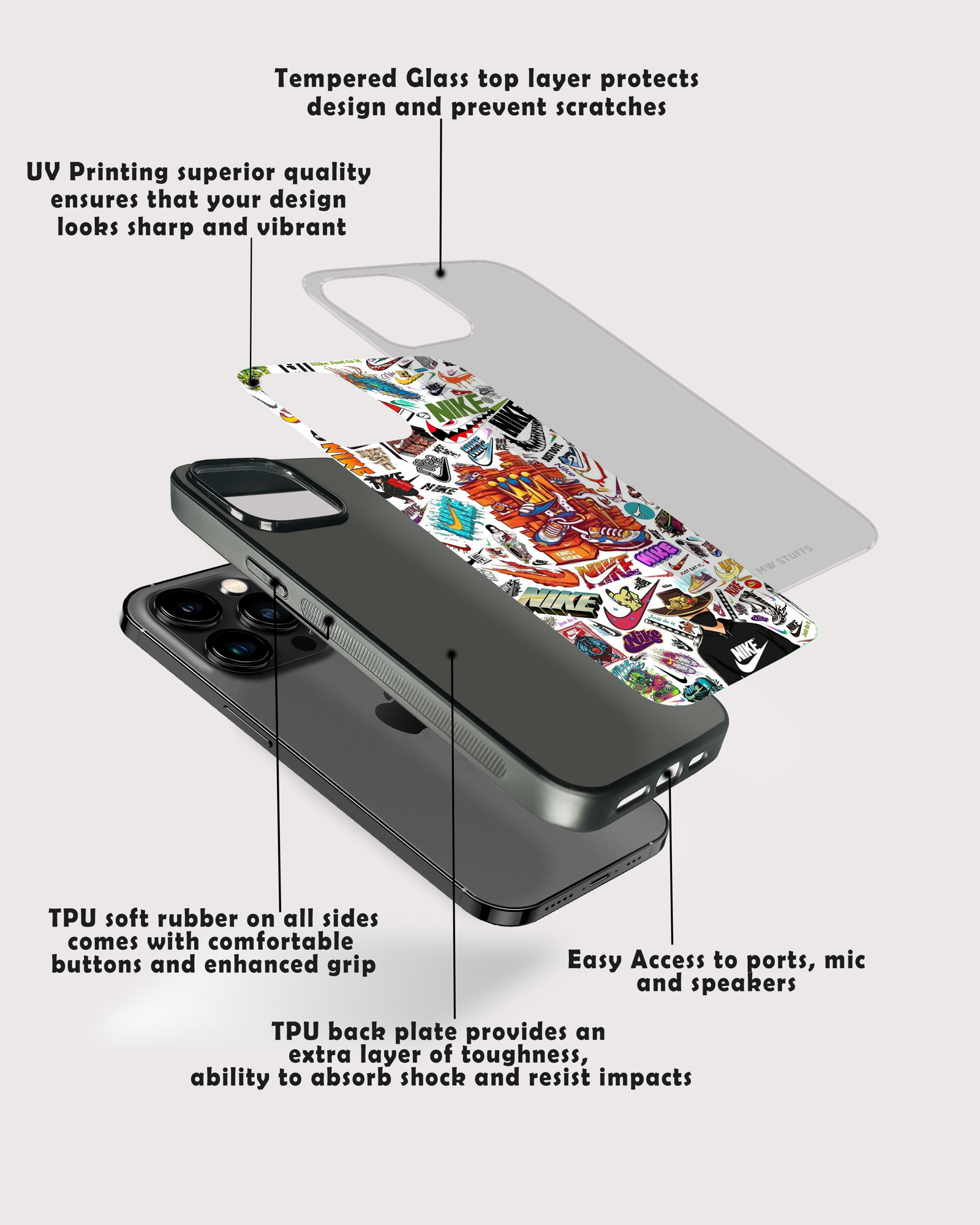 Mix of Brands Art Premium Glass Case -  - MW Stuffs - 