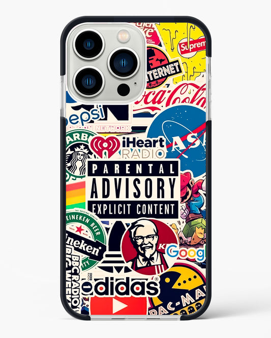 Mixed Brand Stickers Impact Drop Protection Case
