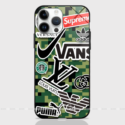 Mixed Brand Stickers Art Glass Case -  - MW Stuffs - 
