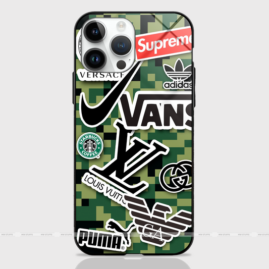 Mixed Brand Stickers Art Glass Case -  - MW Stuffs - 