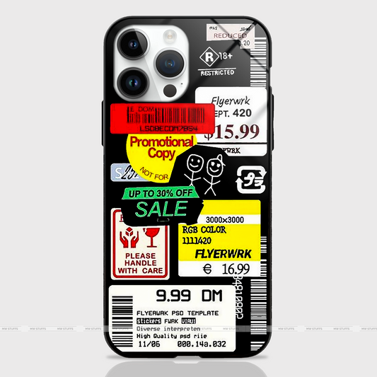 Mixed Stickers Art Glass Case -  - MW Stuffs - 