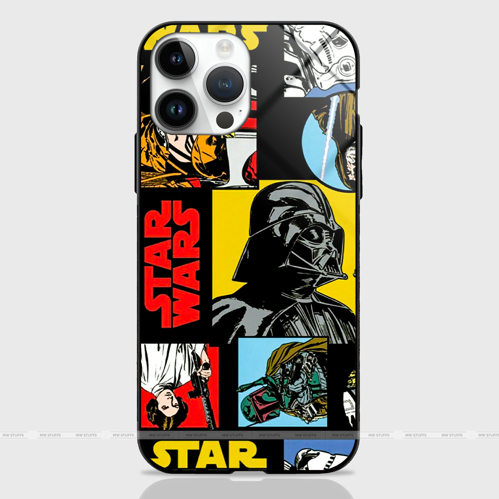 Mixed Stickers Art Glass Case -  - MW Stuffs - 