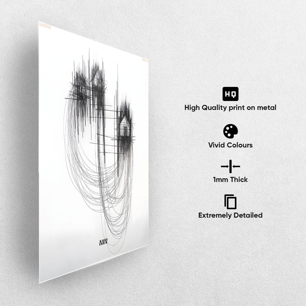 Modern Line Sketch Metal-Poster