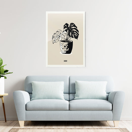 Modern Monstera Metal-Poster