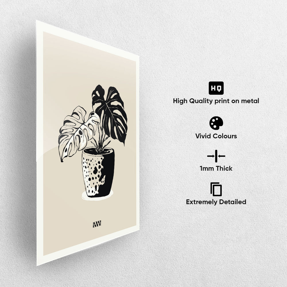 Modern Monstera Metal-Poster
