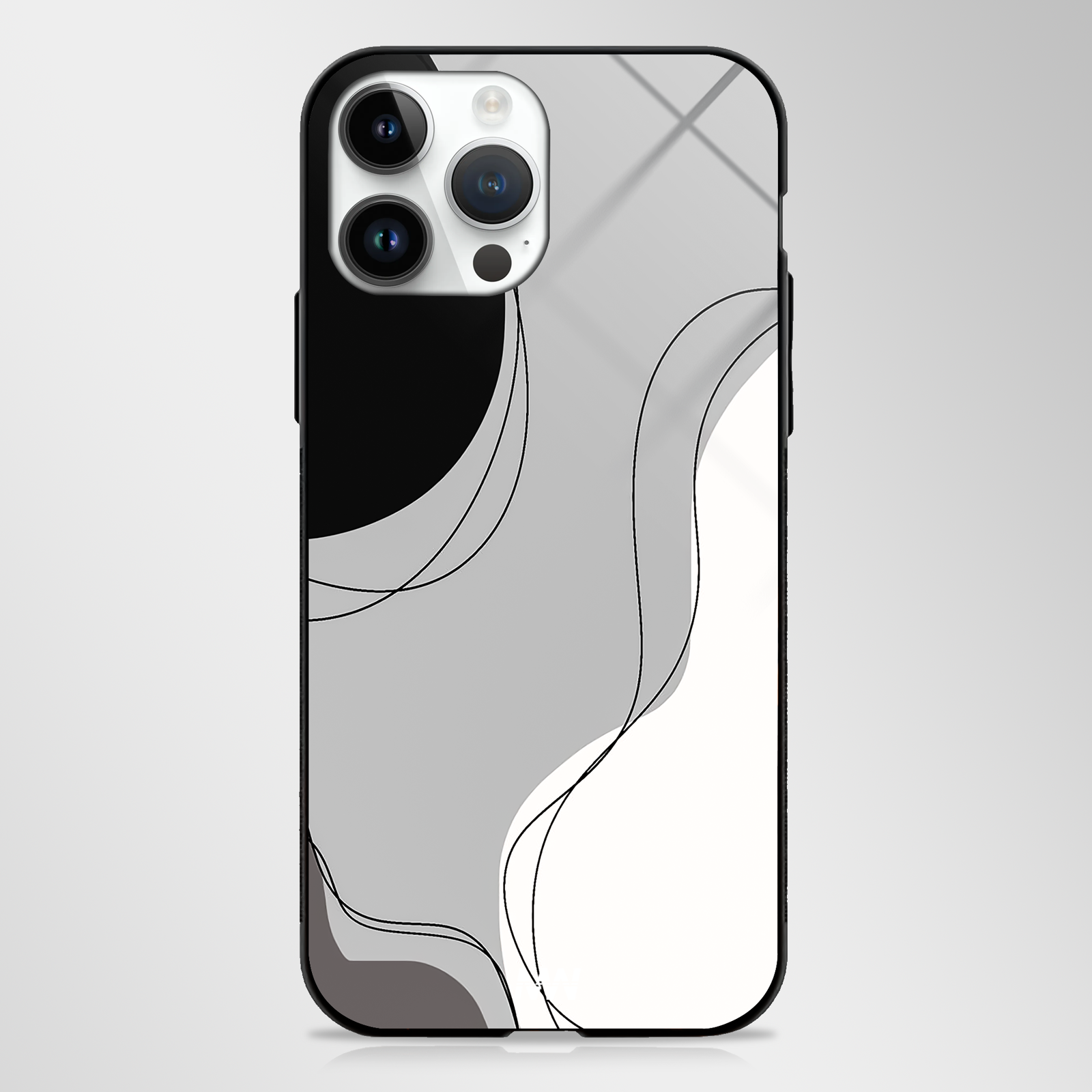 Monochrome Shield Aesthetic GLASS CASE -  - MW Stuffs - 