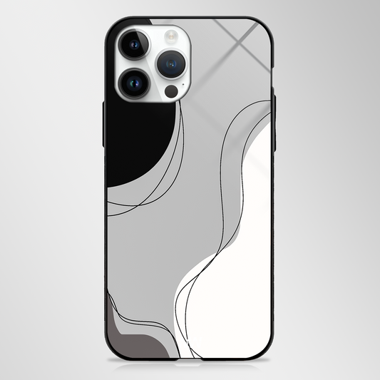 Monochrome Shield Aesthetic GLASS CASE -  - MW Stuffs - 