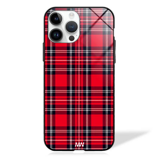 Mossy Checkered Pattern GLASS CASE -  - MW Stuffs - 