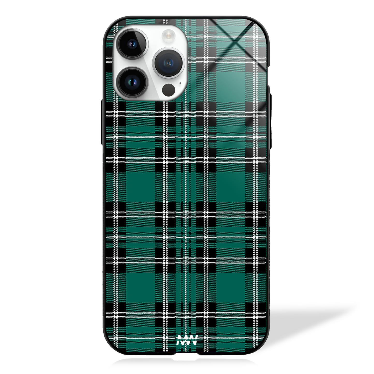 Mossy Checkered Pattern GLASS CASE -  - MW Stuffs - 