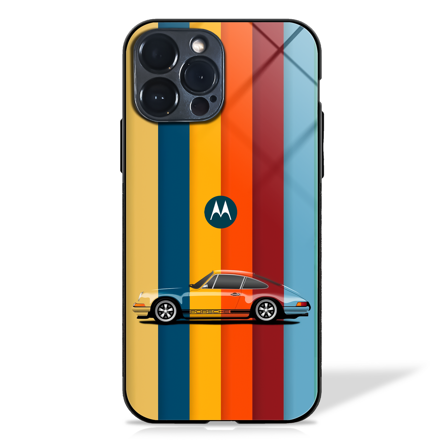 Retro Colors Striped Glass Case