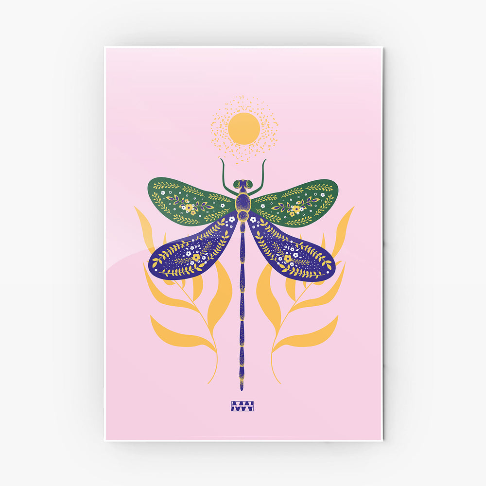 Mystic Dragonfly metal poster