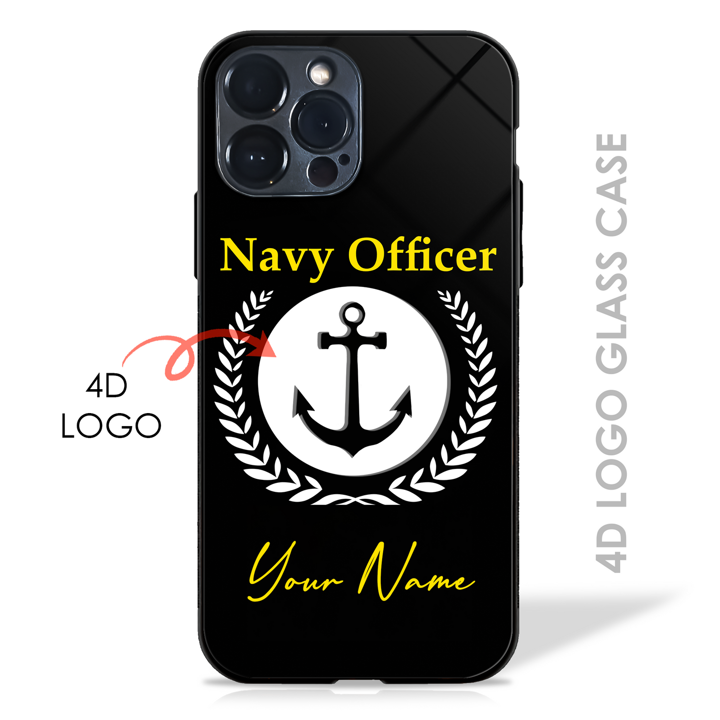 Your Name Dream Profession - 4D Logo Glass Case (20+ Professions)