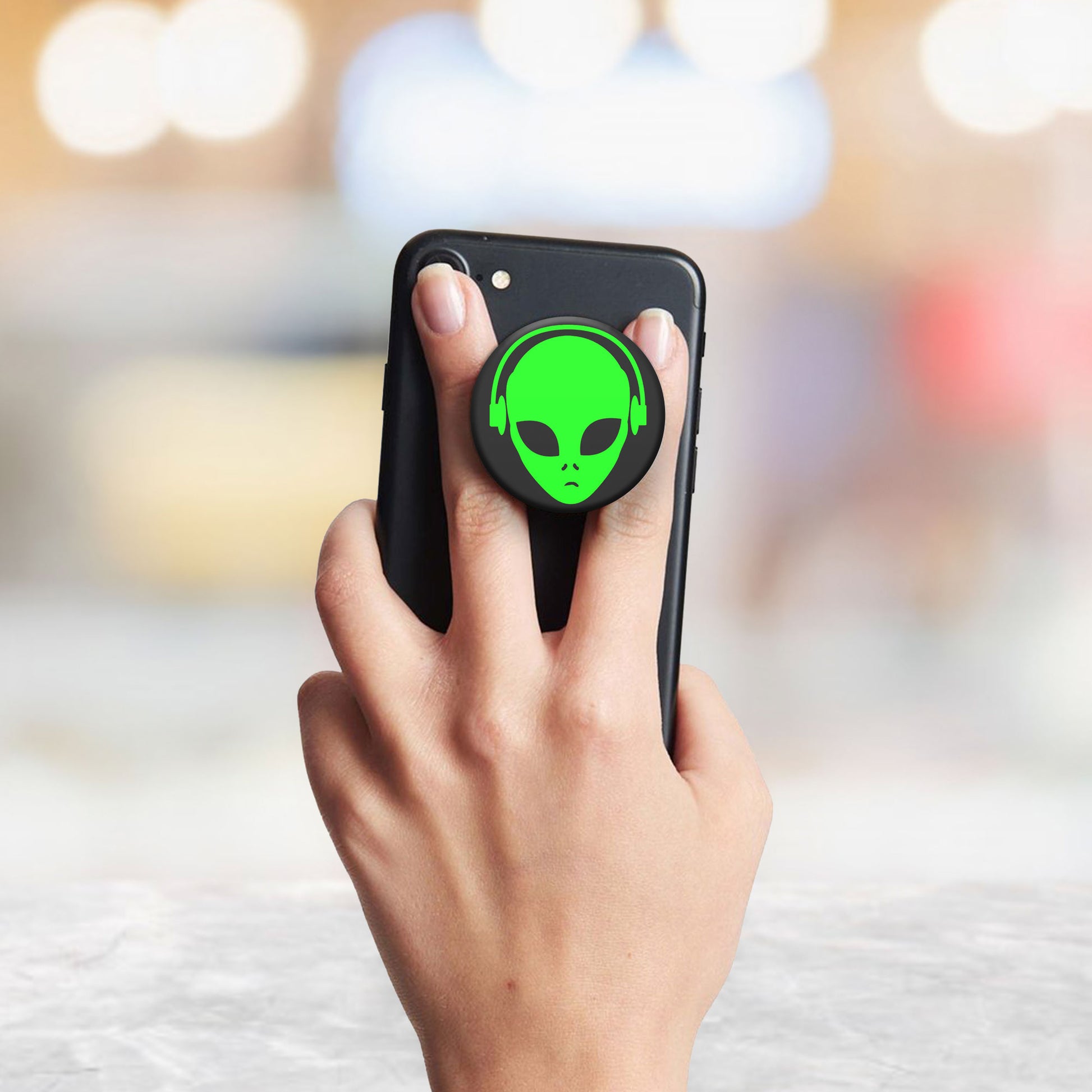 Neon Alien Flat Pop Holder