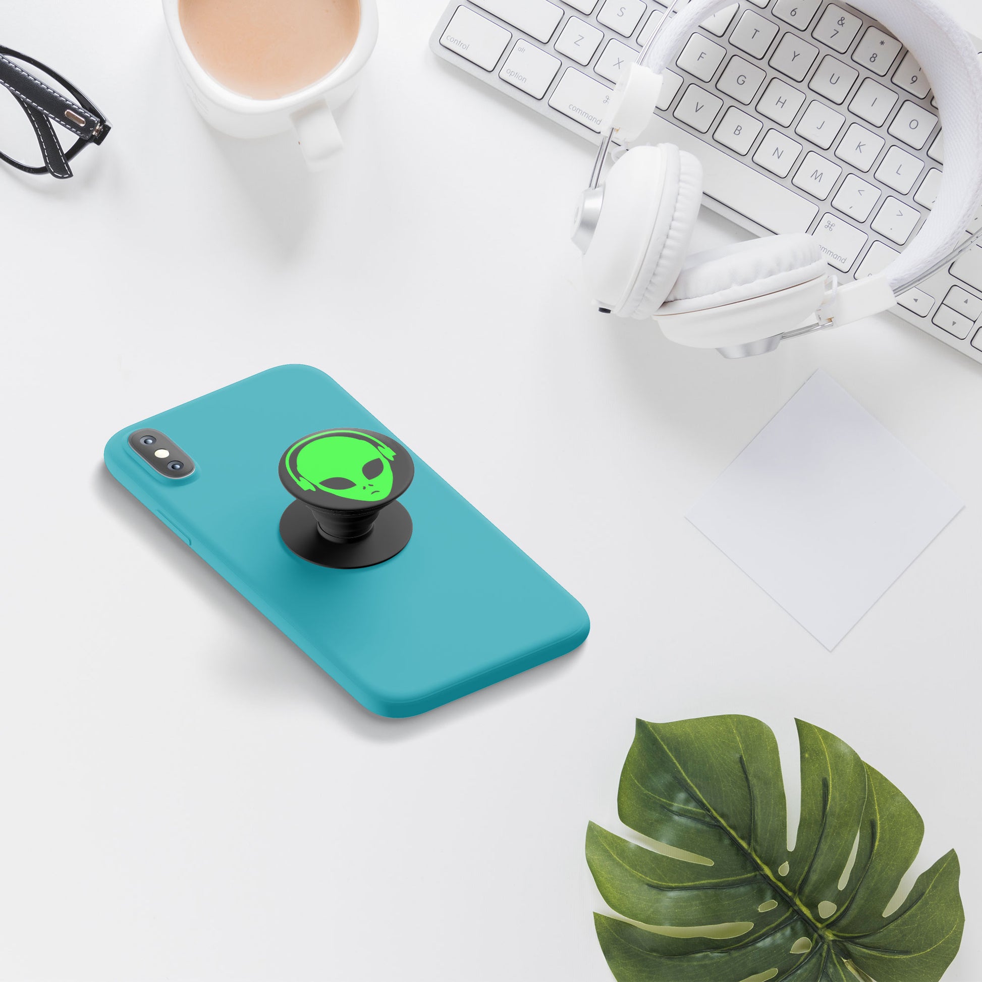 Neon Alien Flat Pop Holder