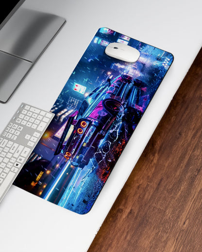 Neon Night Racer Deskmat
