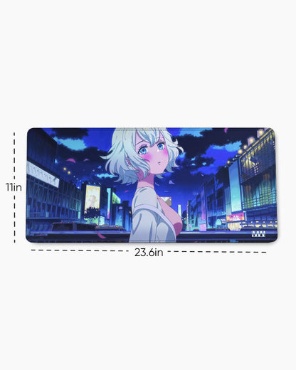 Neon Nightscape The Lone Wanderer Deskmat