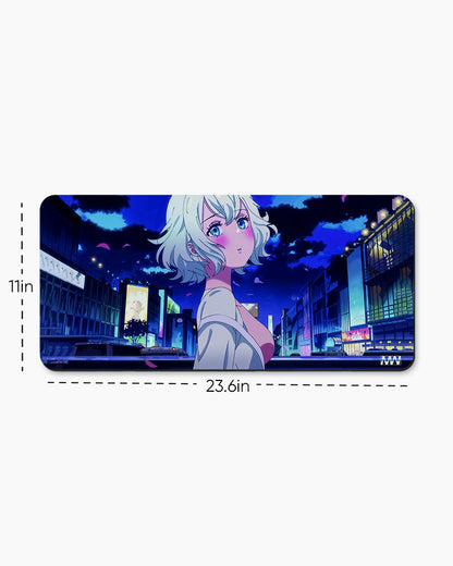 Neon Nightscape The Lone Wanderer Deskmat