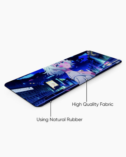 Neon Nightscape The Lone Wanderer Deskmat