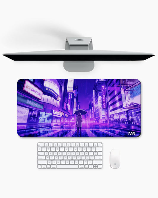 Neon Reverie Urban Glow Deskmat