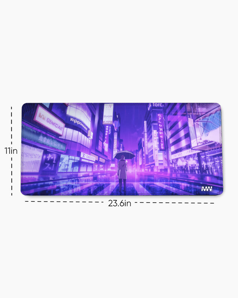 Neon Reverie Urban Glow Deskmat