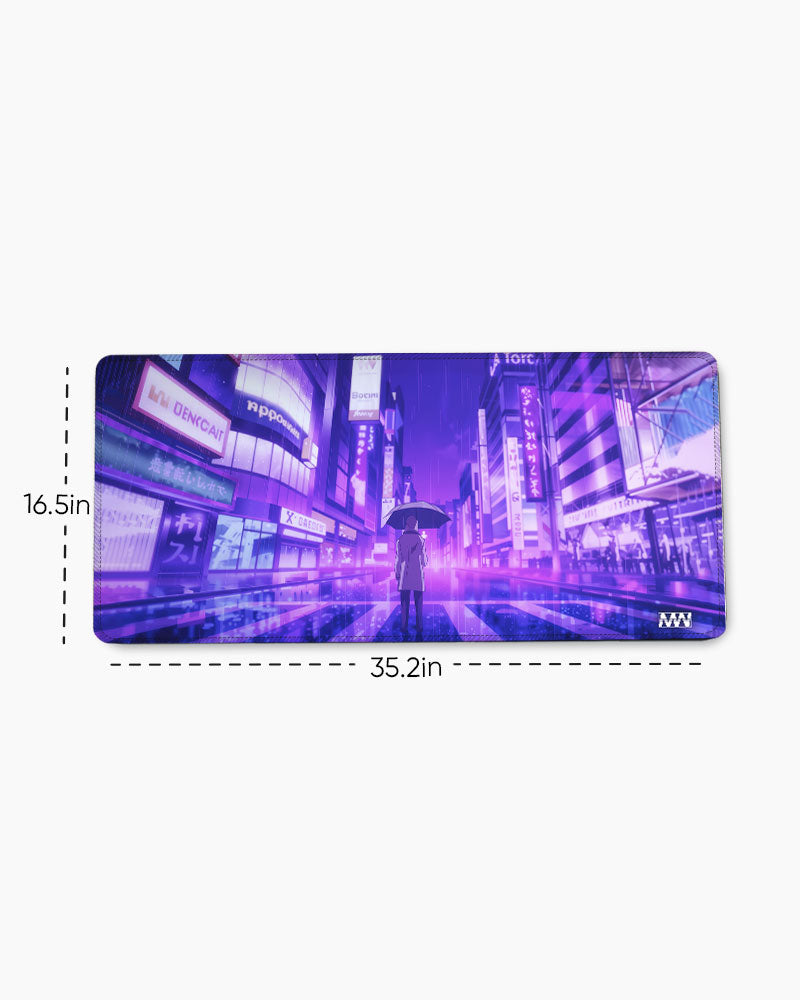 Neon Reverie Urban Glow Deskmat