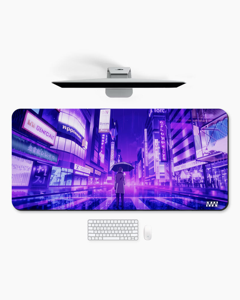 Neon Reverie Urban Glow Deskmat