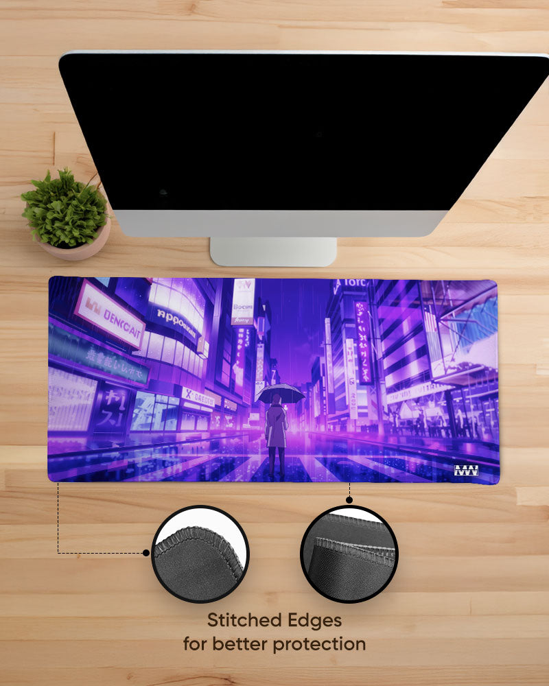 Neon Reverie Urban Glow Deskmat