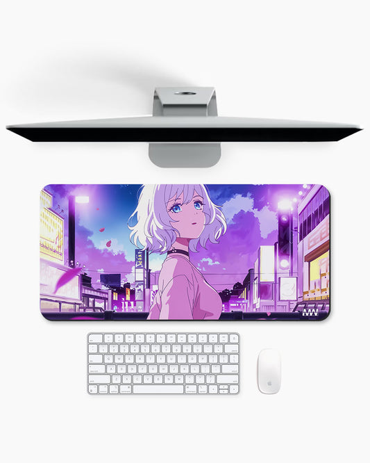 Neon Skyline Anime Deskmat