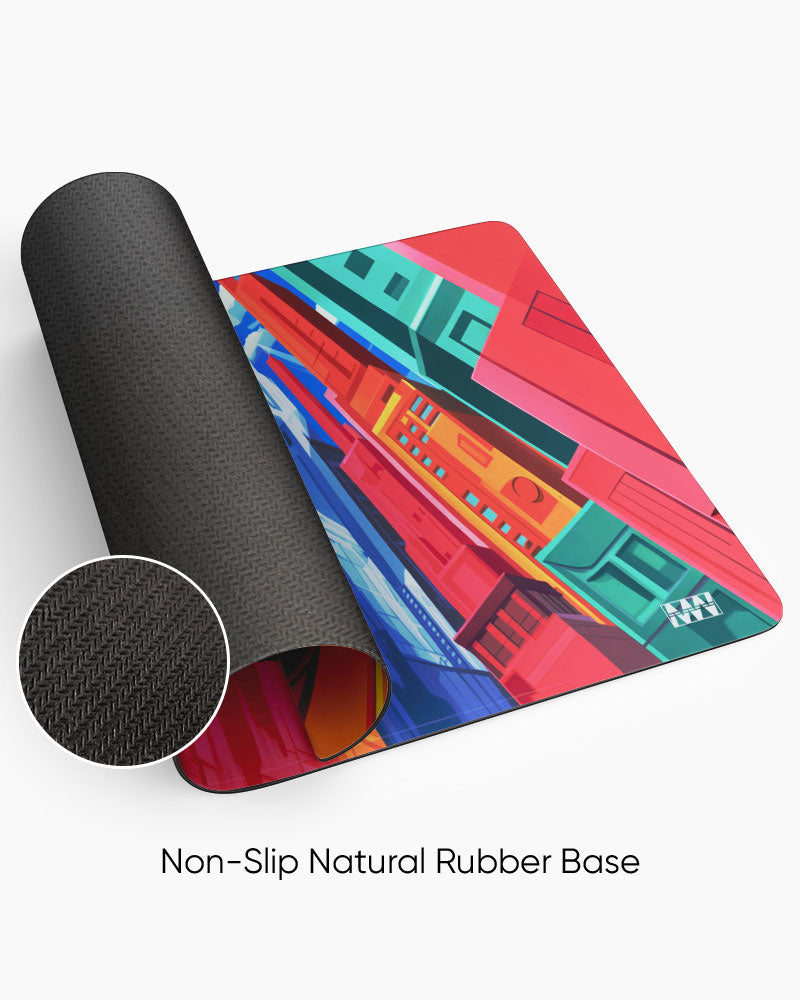 Neon Skyline Cyberpunk Reverie Desk Mat