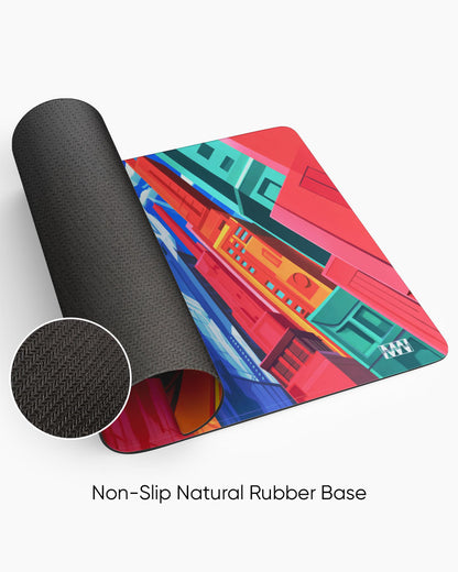 Neon Skyline Cyberpunk Reverie Desk Mat