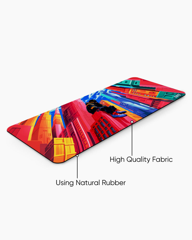 Neon Skyline Cyberpunk Reverie Desk Mat