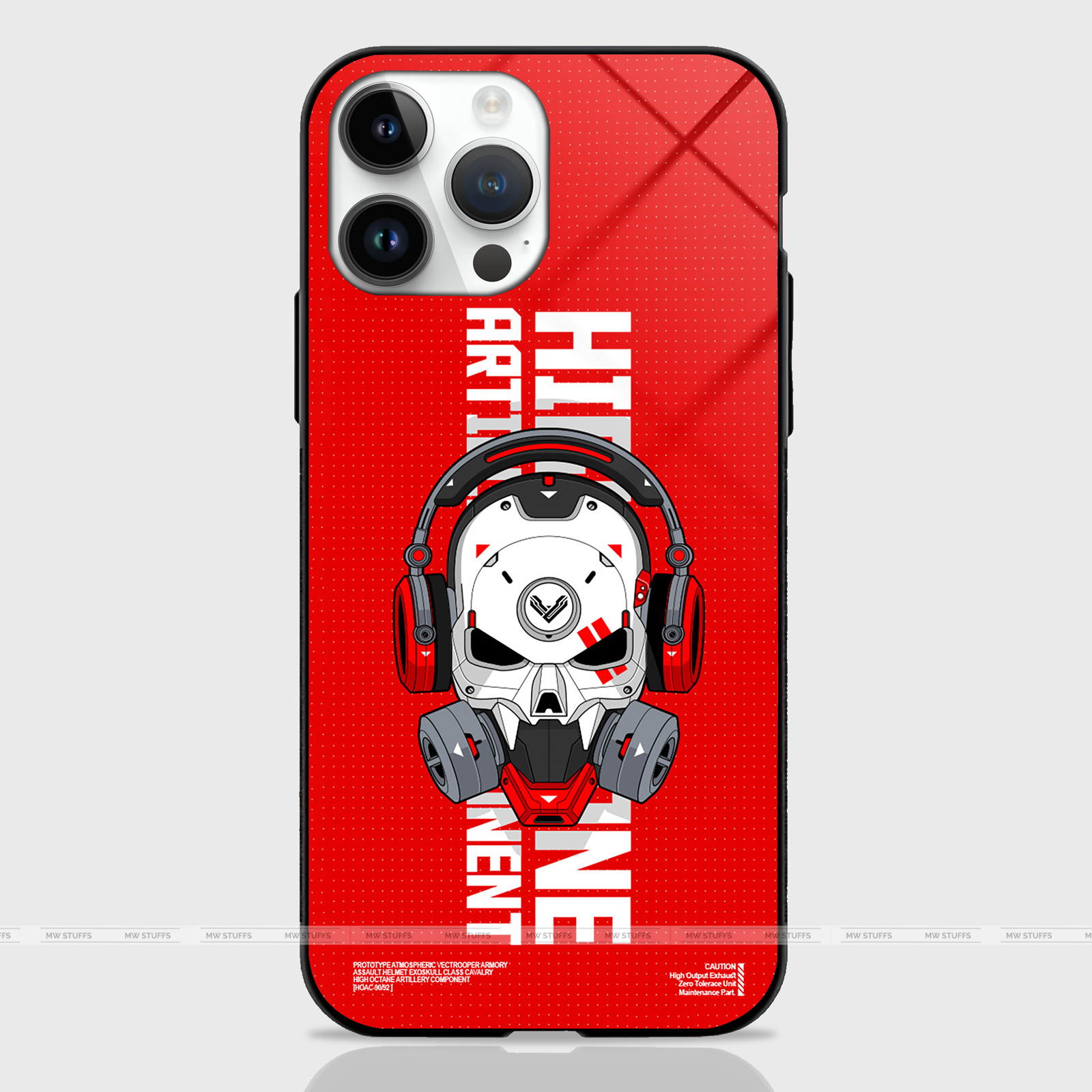 Nova Terra Skull Red Printed Glass Case -  - MW Stuffs - 