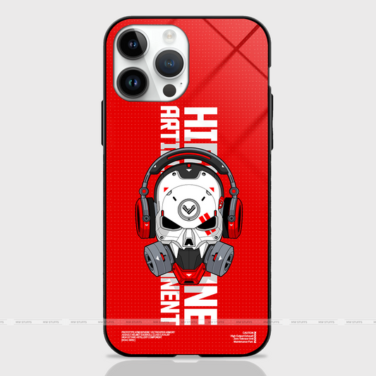 Nova Terra Skull Red Printed Glass Case -  - MW Stuffs - 