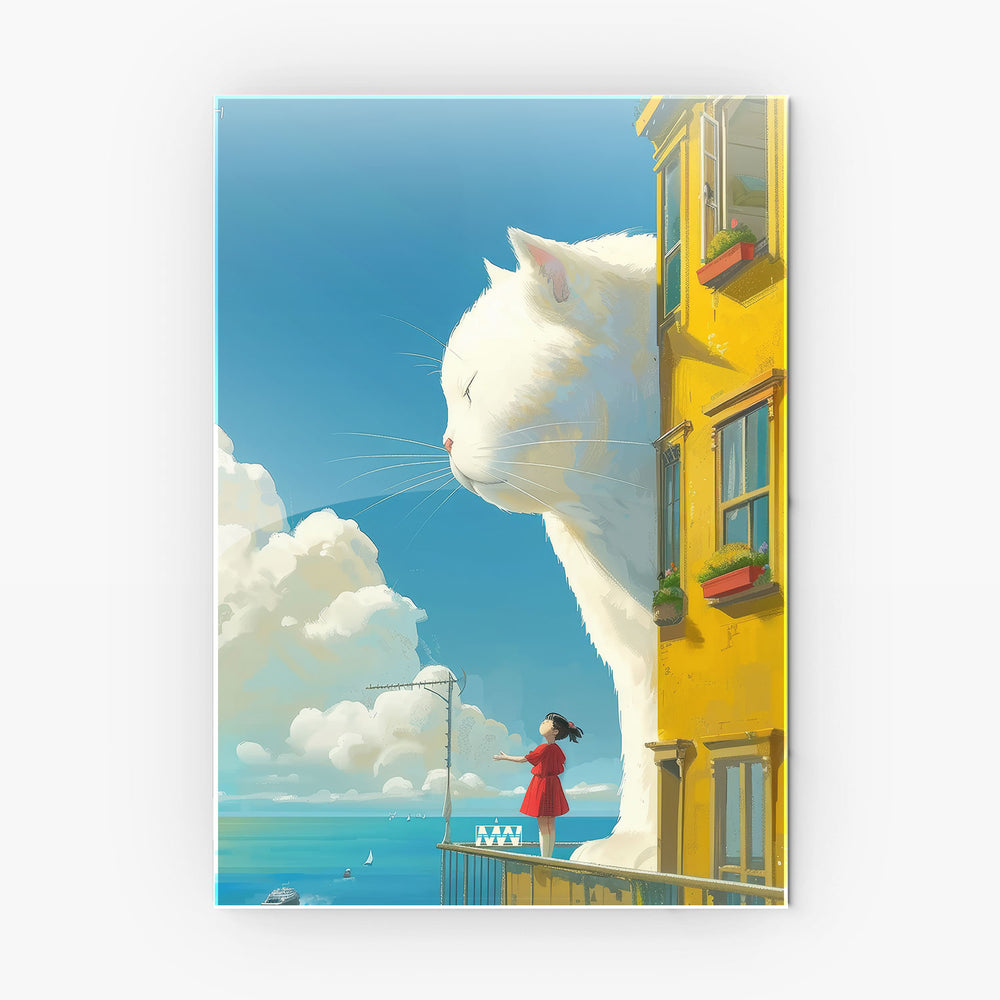 Ocean Dream Cat metal poster