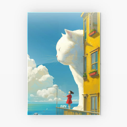 Ocean Dream Cat metal poster