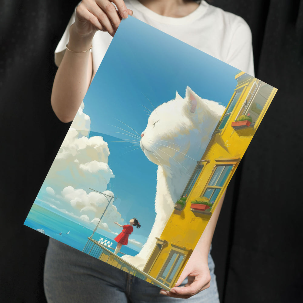 Ocean Dream Cat Metal-Poster