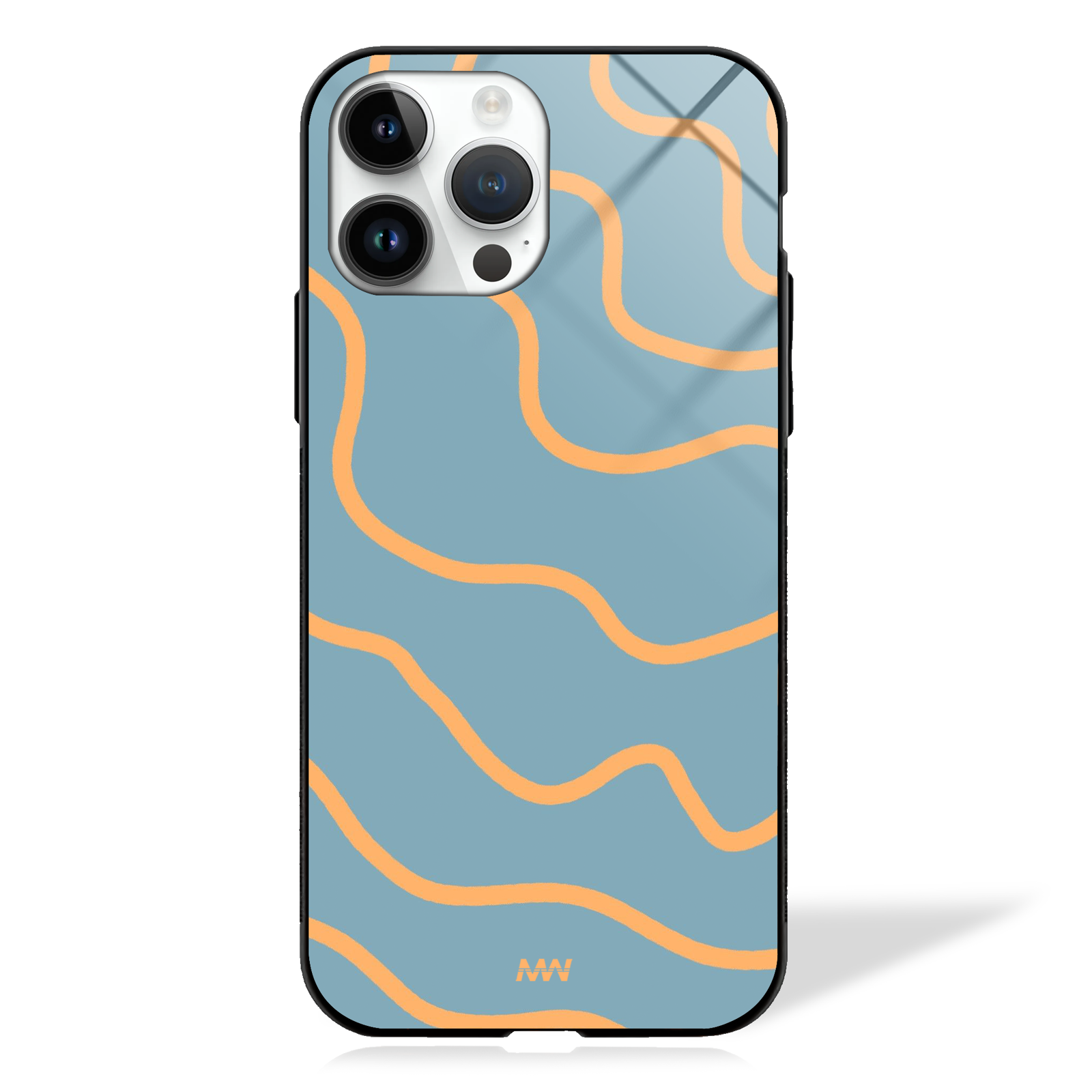 Ocean Breeze Wavy Pattern GLASS CASE -  - MW Stuffs - 