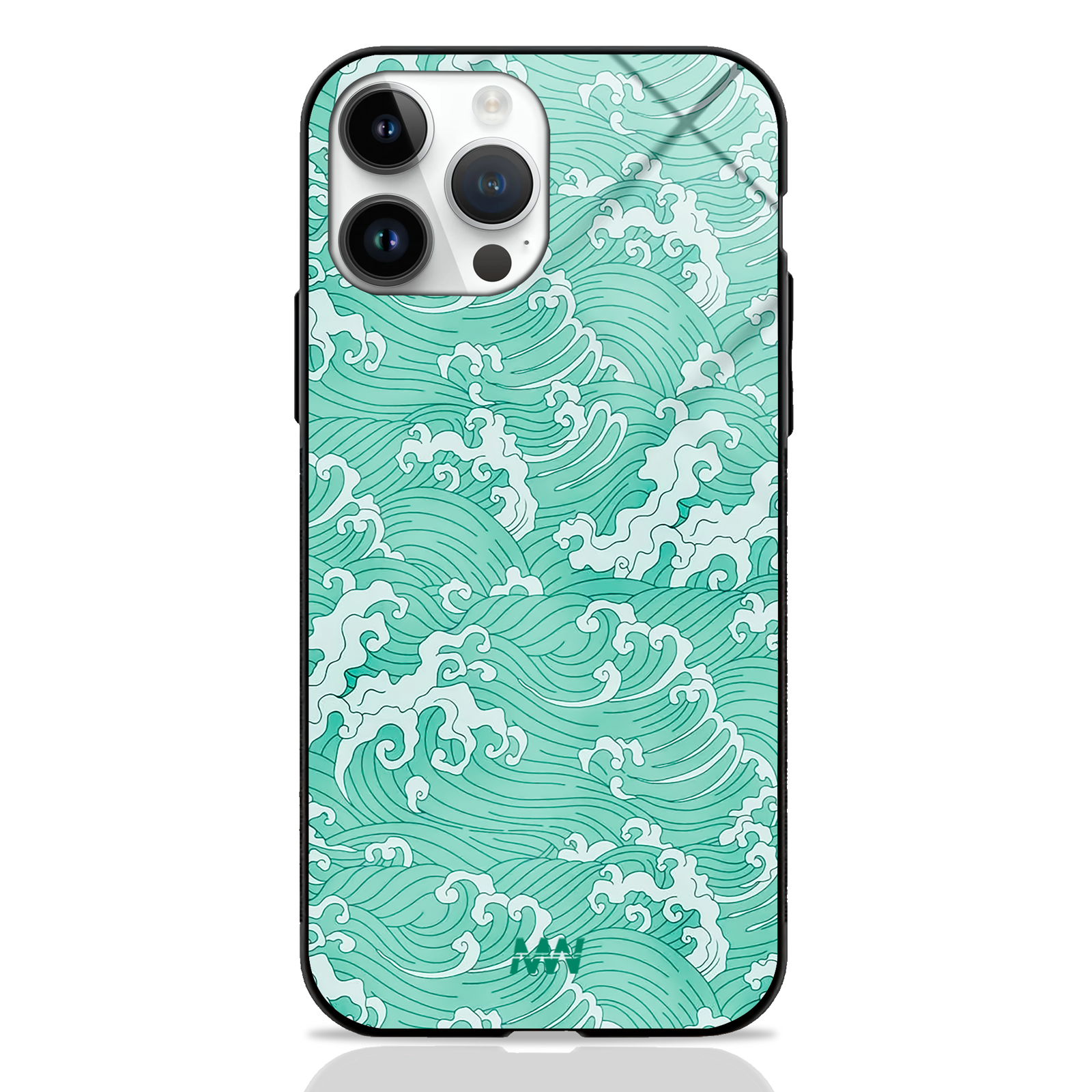 Ocean Surf Wavy Pattern Premium Glass Case -  - MW Stuffs - 