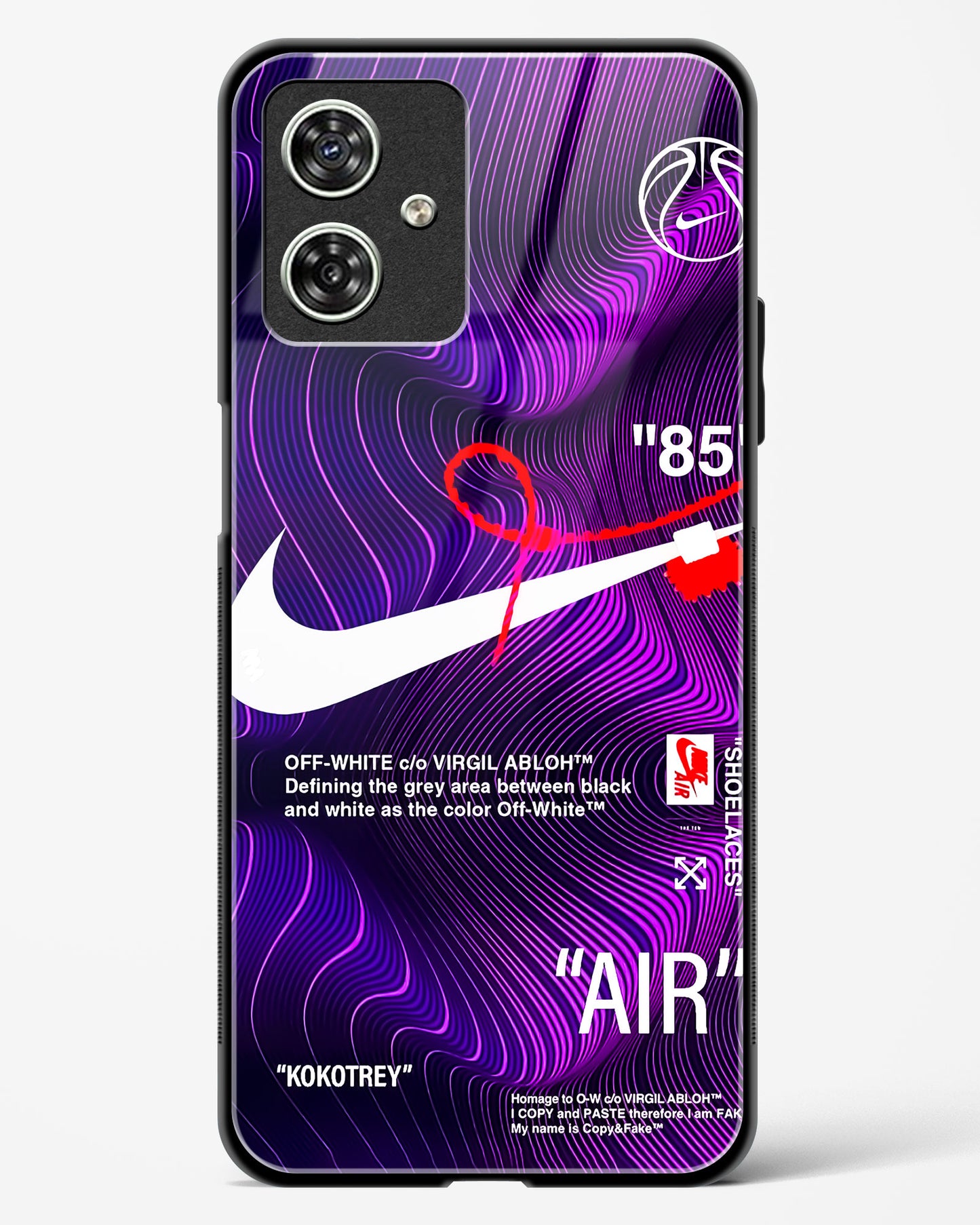 Off-White AIR Wavey Glass Phone Case-Moto G54 5G