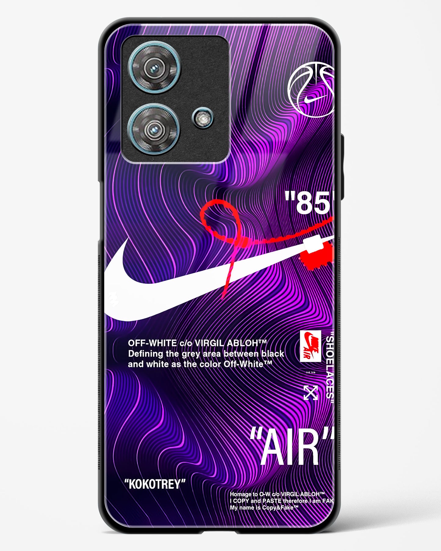 Off-White AIR Wavey Glass Phone Case-Motorola Edge 40 Neo