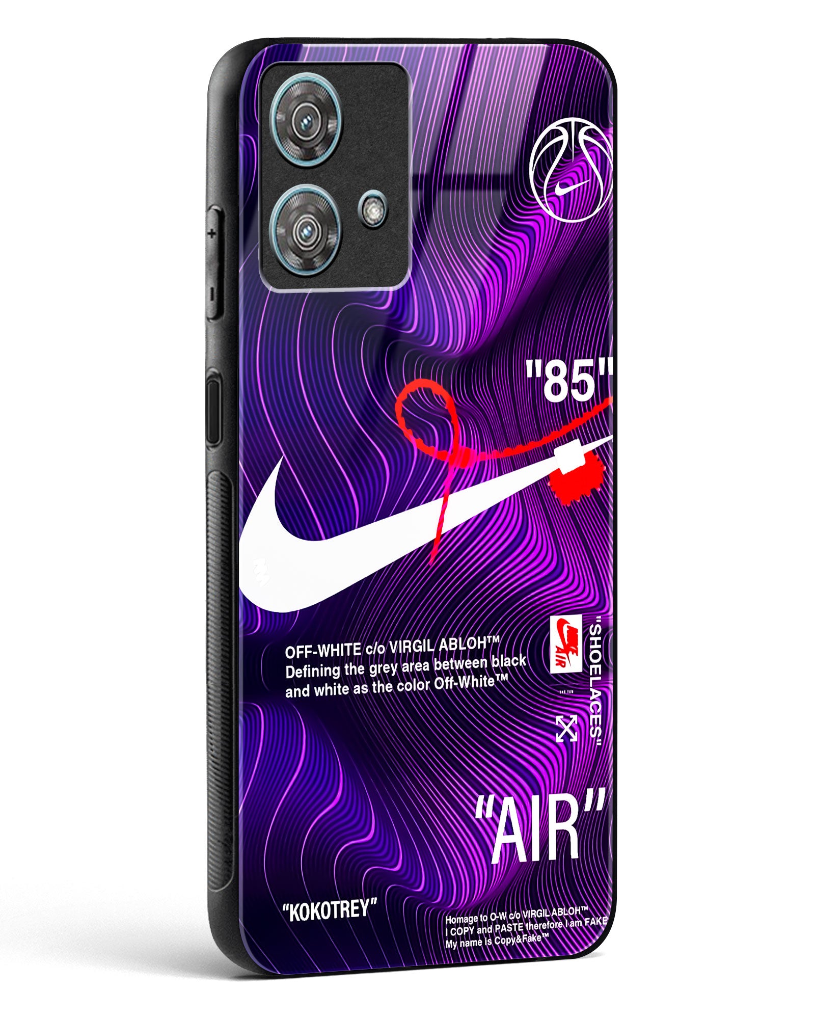 Off-White AIR Wavey Glass Phone Case-Motorola Edge 40 Neo