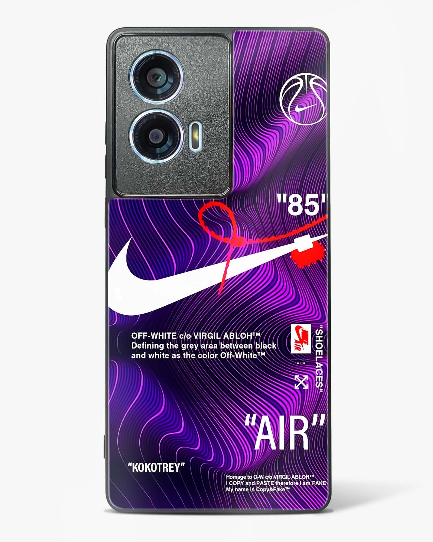 Off-White AIR Wavey Glass Phone Case-Motorola Edge 50 Fusion
