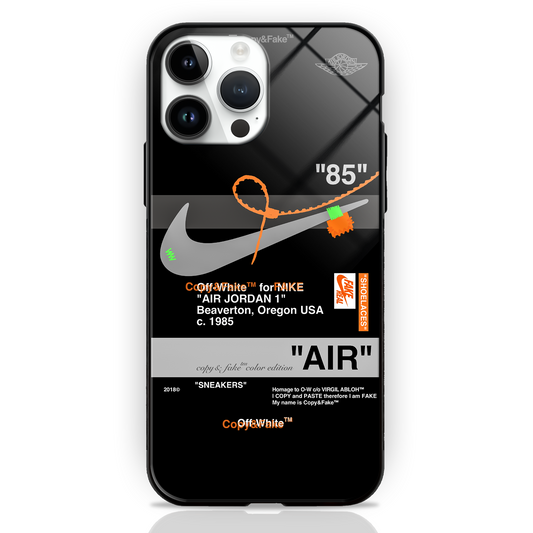 Off-White AIR BLACK Glass Case -  - MW Stuffs - 