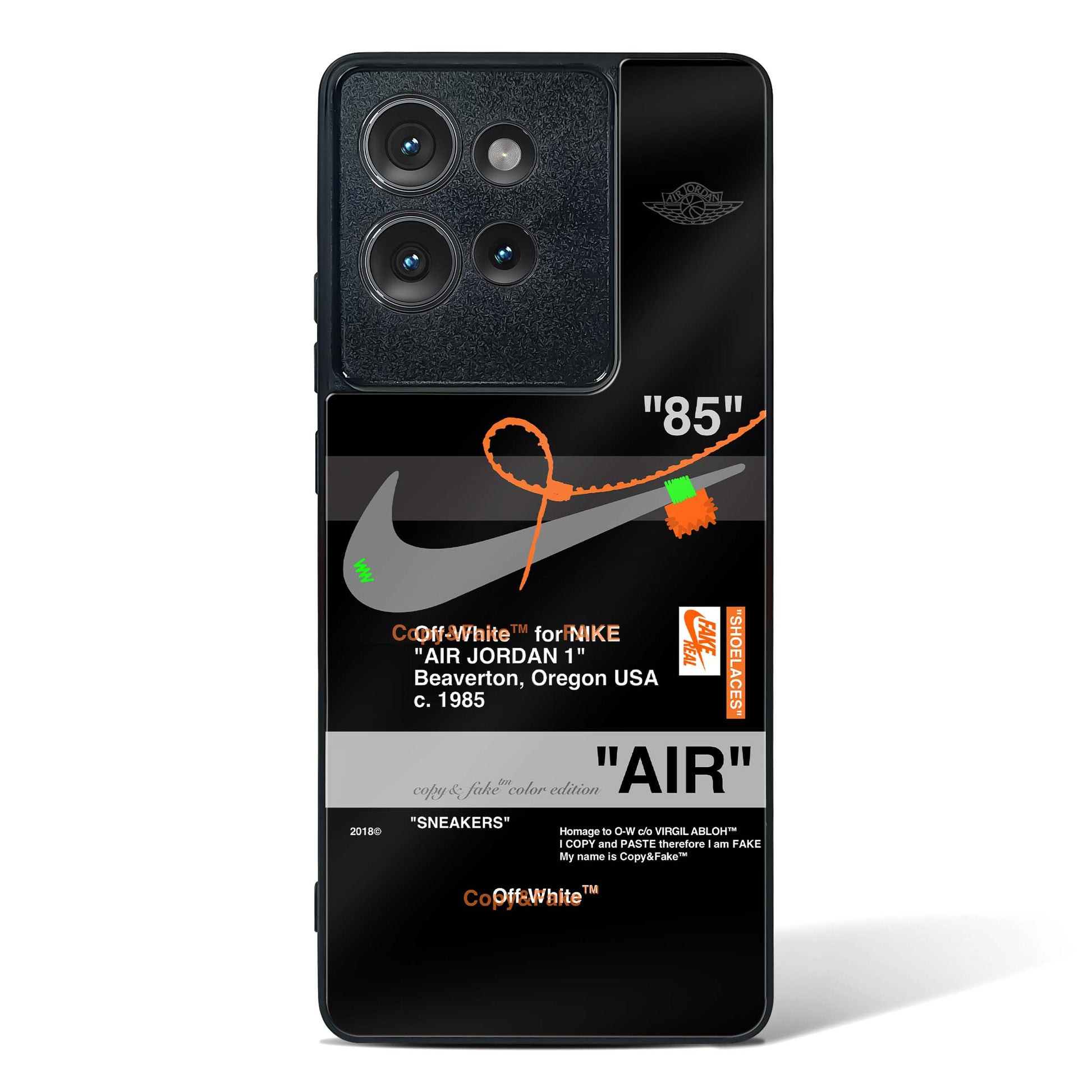 Off Black AIR Quote Glass Phone Case-Motorola Edge 50