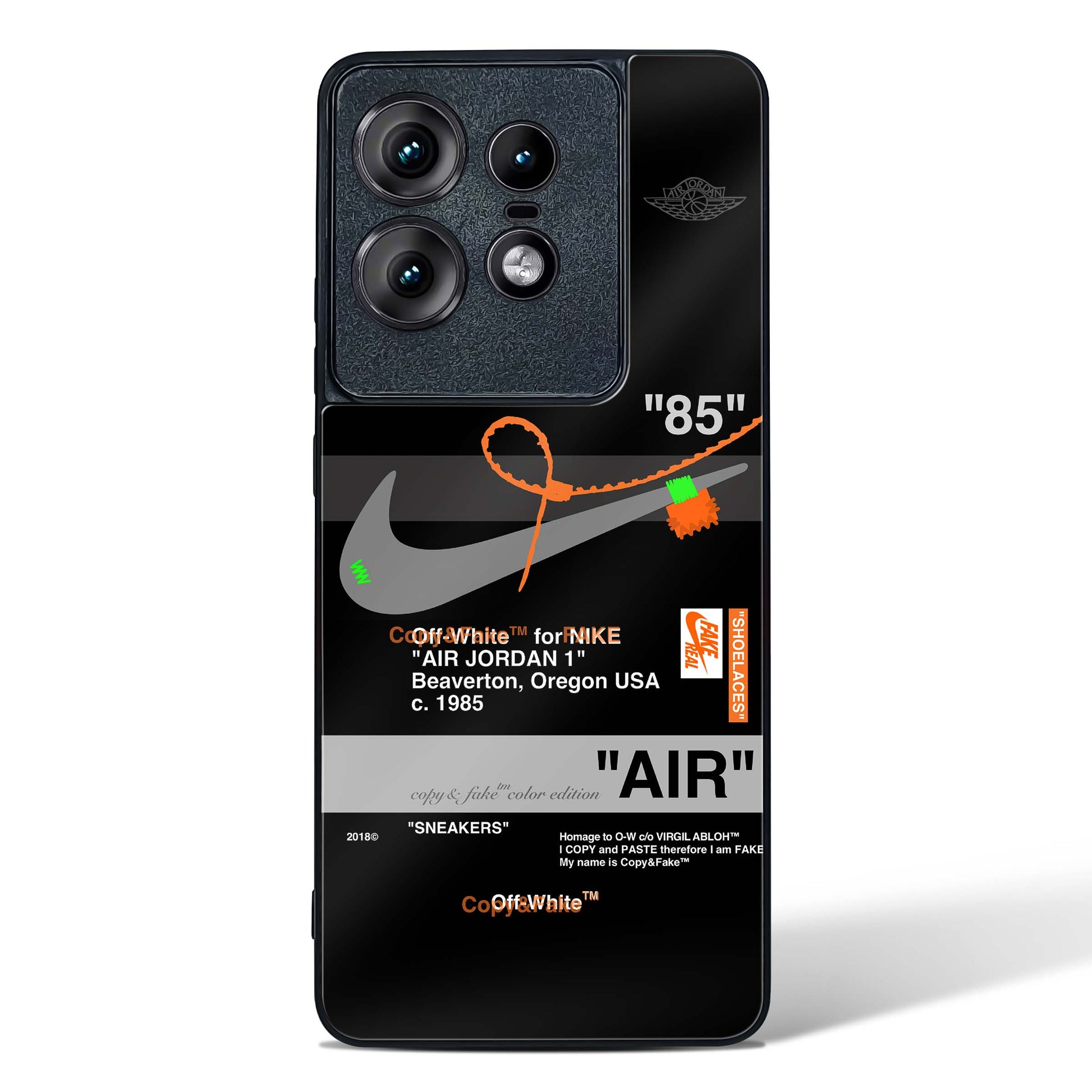 Off Black AIR Quote Glass Phone Case-Motorola Edge 50 Pro