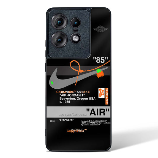 Off Black AIR Quote Glass Phone Case-Motorola Edge 50 Pro