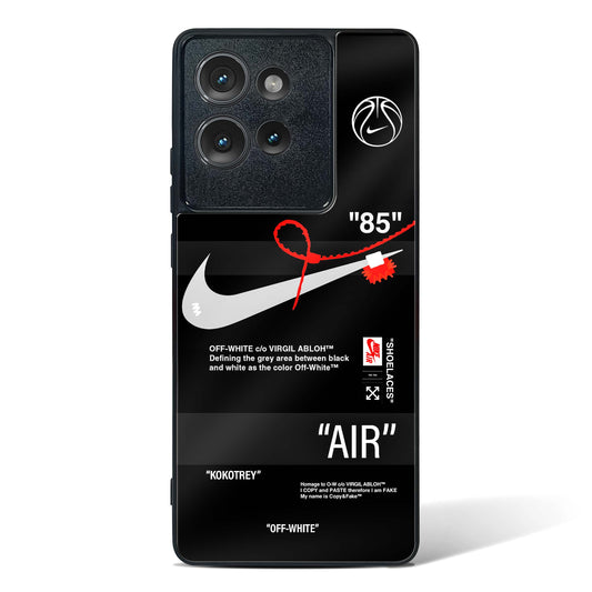 Off Black AIR Quoted Glass Phone Case-Motorola Edge 50