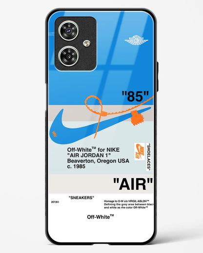 Off White AIR Blue Glass Phone Case-Moto G64 5G