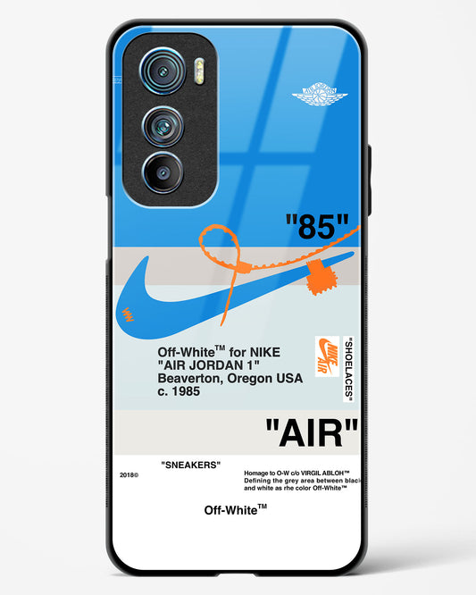 Off White AIR Blue Glass Phone Case-Motorola Edge 30