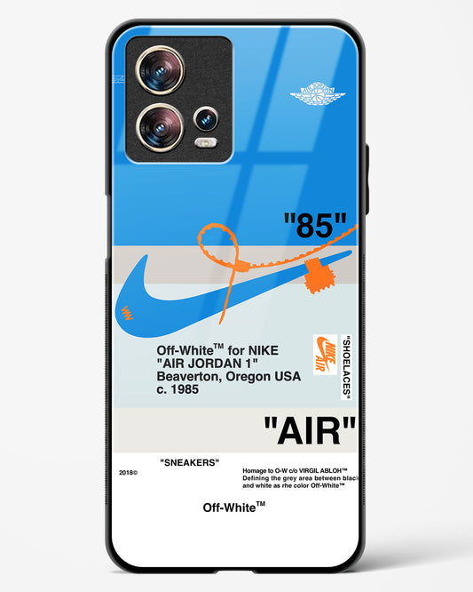 Off White AIR Blue Glass Phone Case-Motorola Edge 30 Fusion